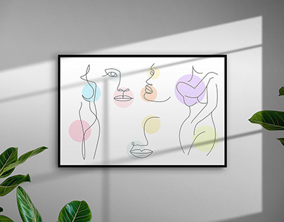 Abstract Woman Minimalist Lottie Animations