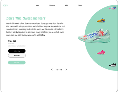 Website Design . Shoe Store