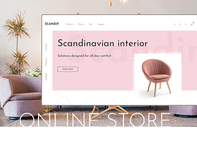 Online store. Scandi interior