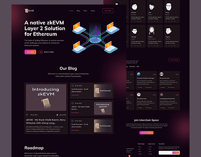Ethereum scroll landing page redesign