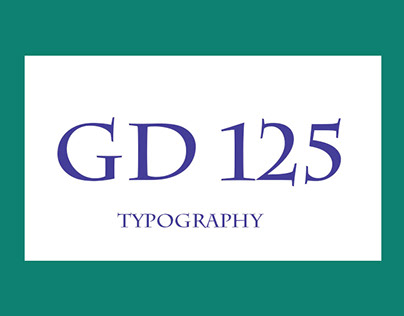GD 125/Typography (Cuyamaca College)