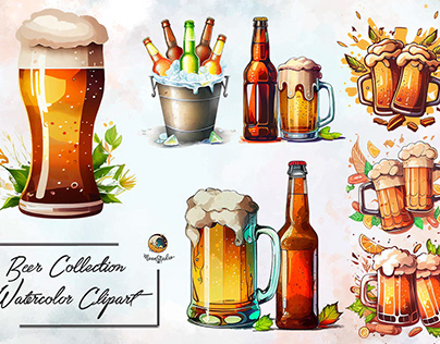 Beer Collection Watercolor Bundle