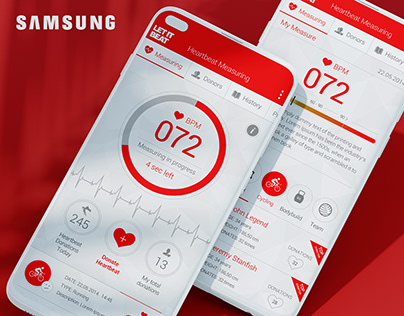 Let It Beat Samsung Heartbeat Mobile App design