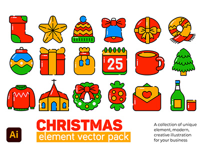 Christmas Element Vector Pack