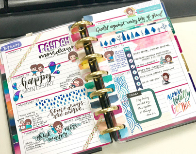 Creative Journaling: Happy Planner 1st Weekly Spread