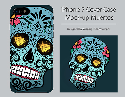 Iphone 7 Cover Case Mock-up Muertos