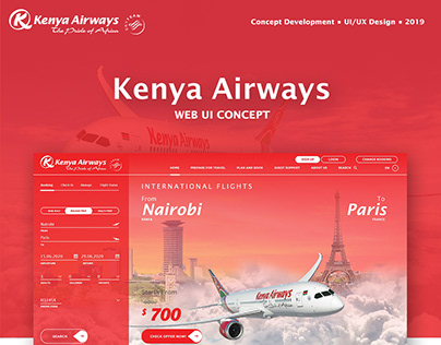 Kenya Airways - Web UI/UX Concept
