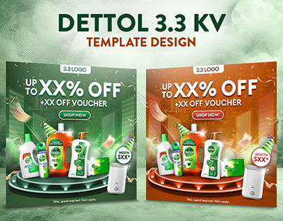 Dettol 3.3 KV for Lazada and Shopee Singapore