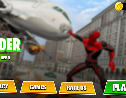 SPIDER ROPE HERO GAME UI