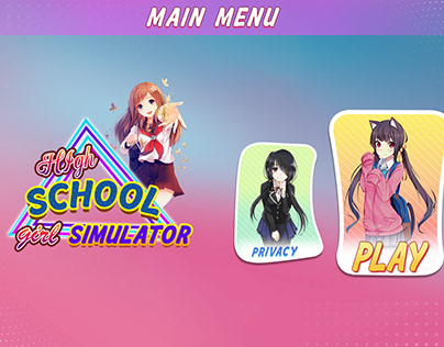 anime girl game ui simulator