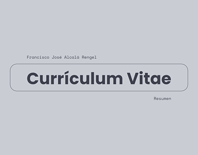 Currículum Francisco José Alcalá Rengel