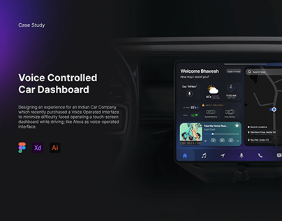 Voice Controlled Car Dashboard | UX Case Study