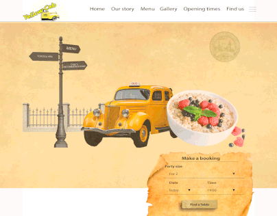sample restaurant homepage