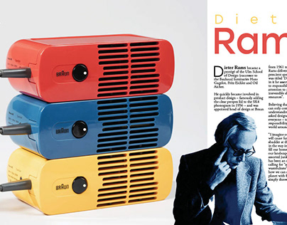 Dieter Rams Editorial Spread (Folds at Middle)