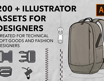 Technical Soft Goods Design Adobe Illustrator Bundle
