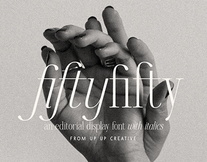 Fifty Fifty Serif Font with Italics