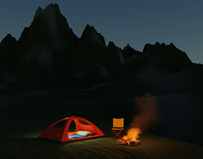 Solo Camping Tent | 3D Animation