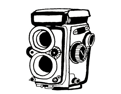 Vintage cameras and cellphones - flash tattoos