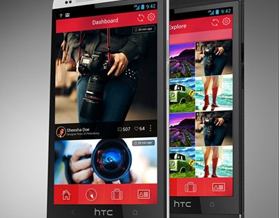 Free Android Photo Gallery App UI PSD