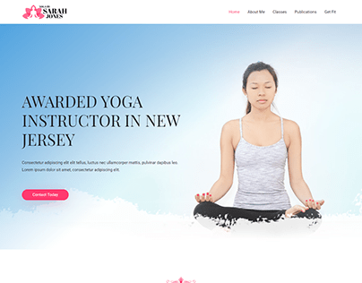 yoga instructor landing page