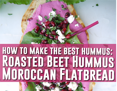 Food Photography- Beet Hummus Flatbread