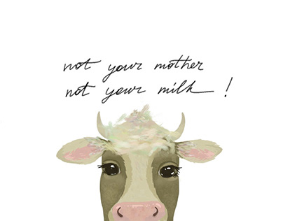 Animalistic illustrations for vegan blog