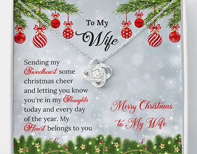 Christmas Message Card Design, Husband to Wife