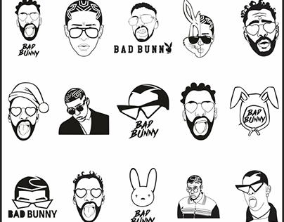 Bad Bunny Svg Design pack for Cricut, Silhouette