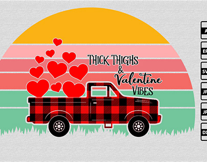 thick thighs and valentine vibes shirt