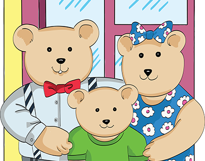 "Goldilocks and The three Bears" English book for kids