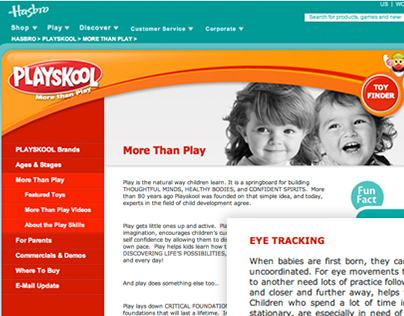 Playskool: More Than Play, Content Strategy & Copy