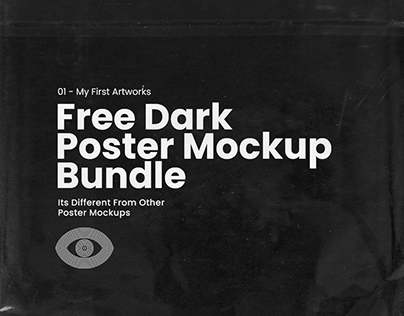 Free Dark Poster Mockup Bundle (A3)