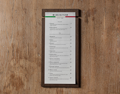 Italian restaurant menu design