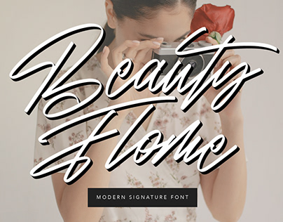 Beauty Flome Signature Modern Font