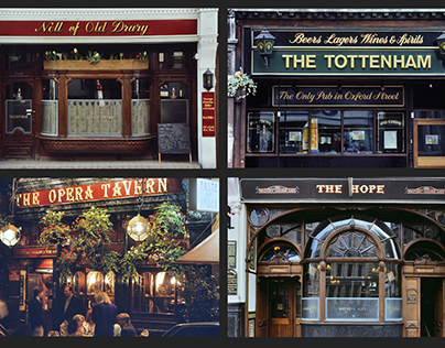 London pubs. Circa 1980's