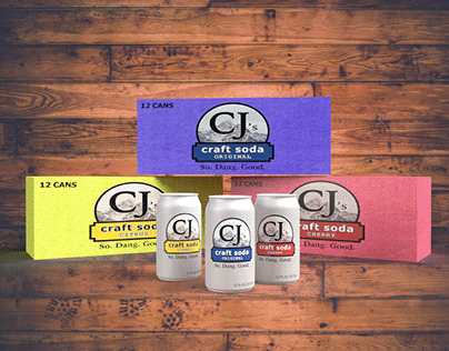 CJ's Craft Soda - Packaging Mockup