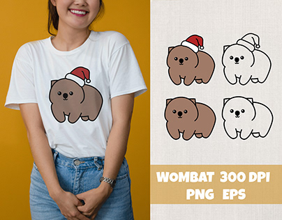 Cute Wombat T-Shirt Design