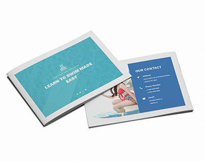 Swimming A5 Brochure Template
