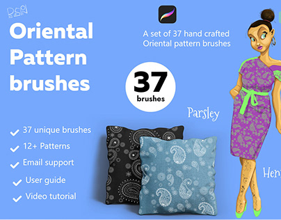 Oriental Pattern Procreate Brushset