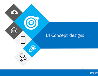 UI Concept Presentation Design - Blue theme