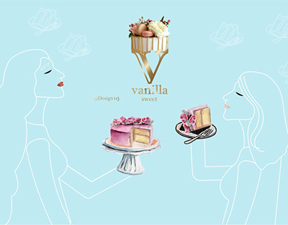 شعار فانيلا سويت . Logo vanilla sweet