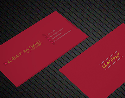 simply colored business card.