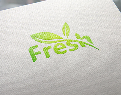 Fresh Logo Typography with Mockup