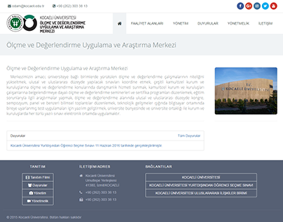 Dynamic website for a unit of Kocaeli University