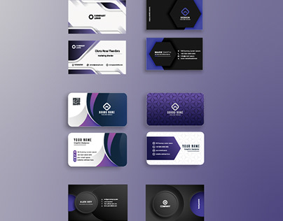 Five business card template.