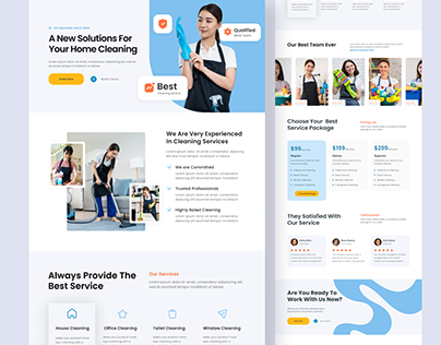 Cleany – Cleaning Service UI Design Template