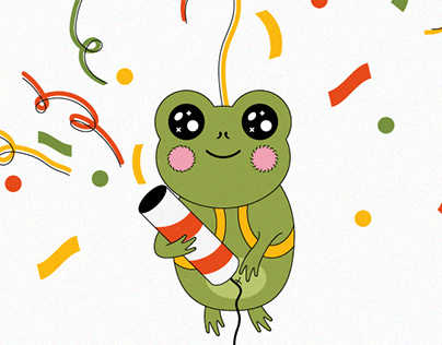 Online card for frog day