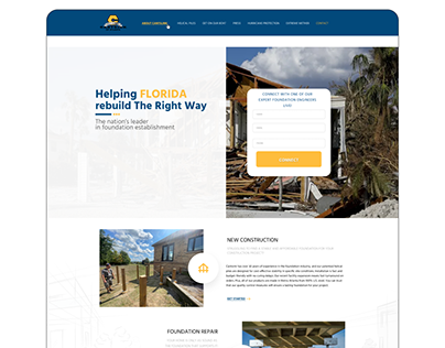 Landing Page for a building company