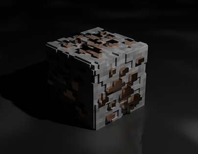 Minecraft - Iron ore Render (Blender)