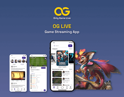 Game Streaming App "OG LIVE" | UI UX Design